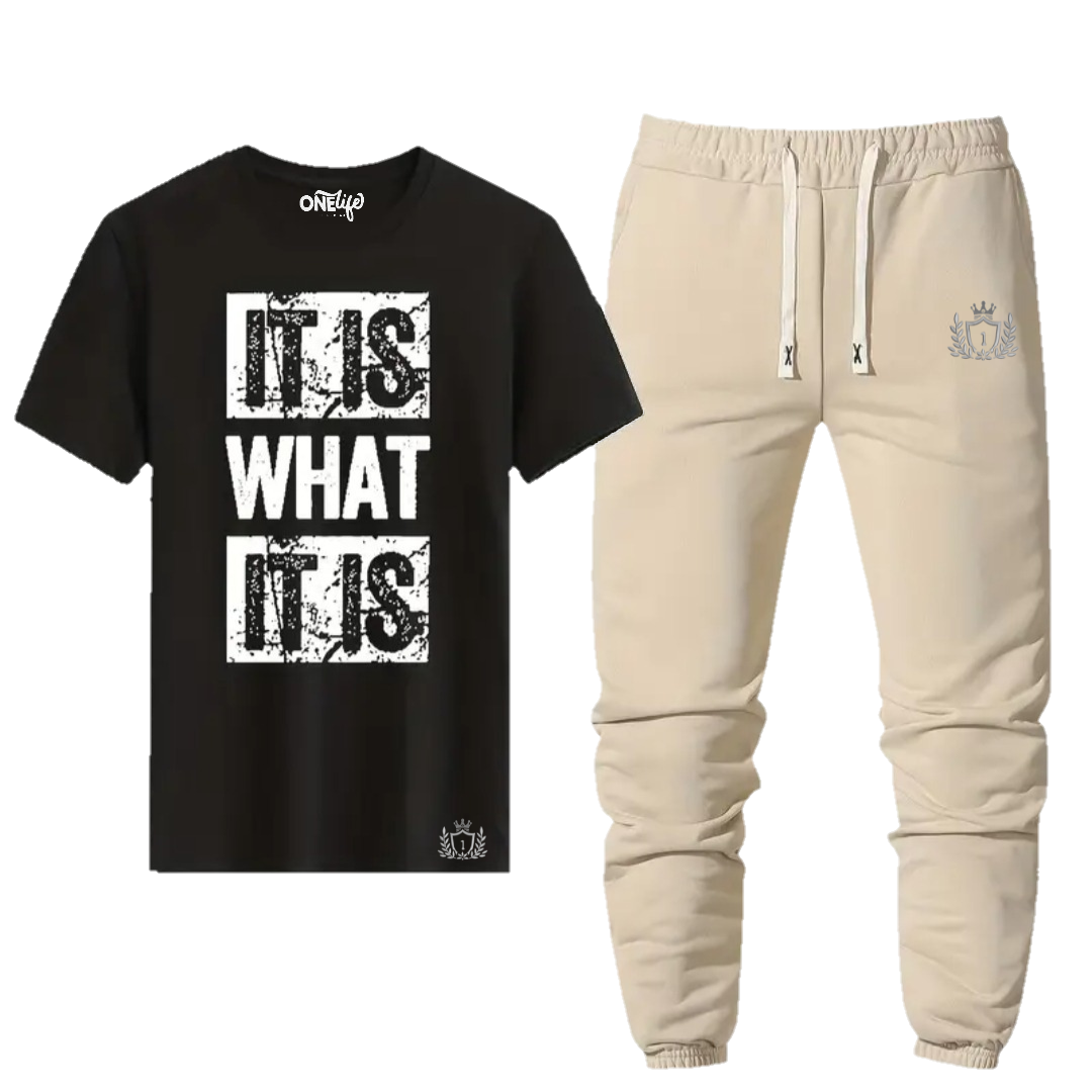 "It Is What It Is" Tee & Jogger Set