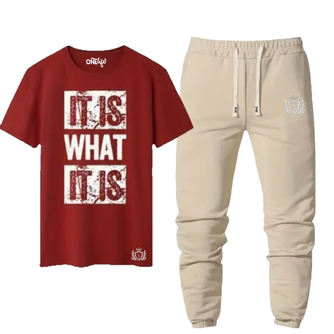 "It Is What It Is" Tee & Jogger Set