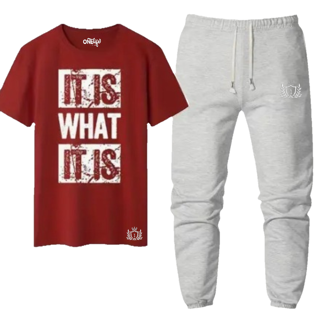 "It Is What It Is" Tee & Jogger Set