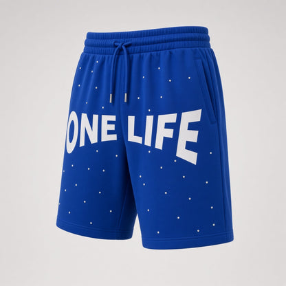 Blue Magic Shorts by One Life Clothing - angled view