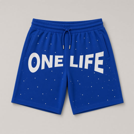 Blue Magic Shorts by One Life Clothing - front product view