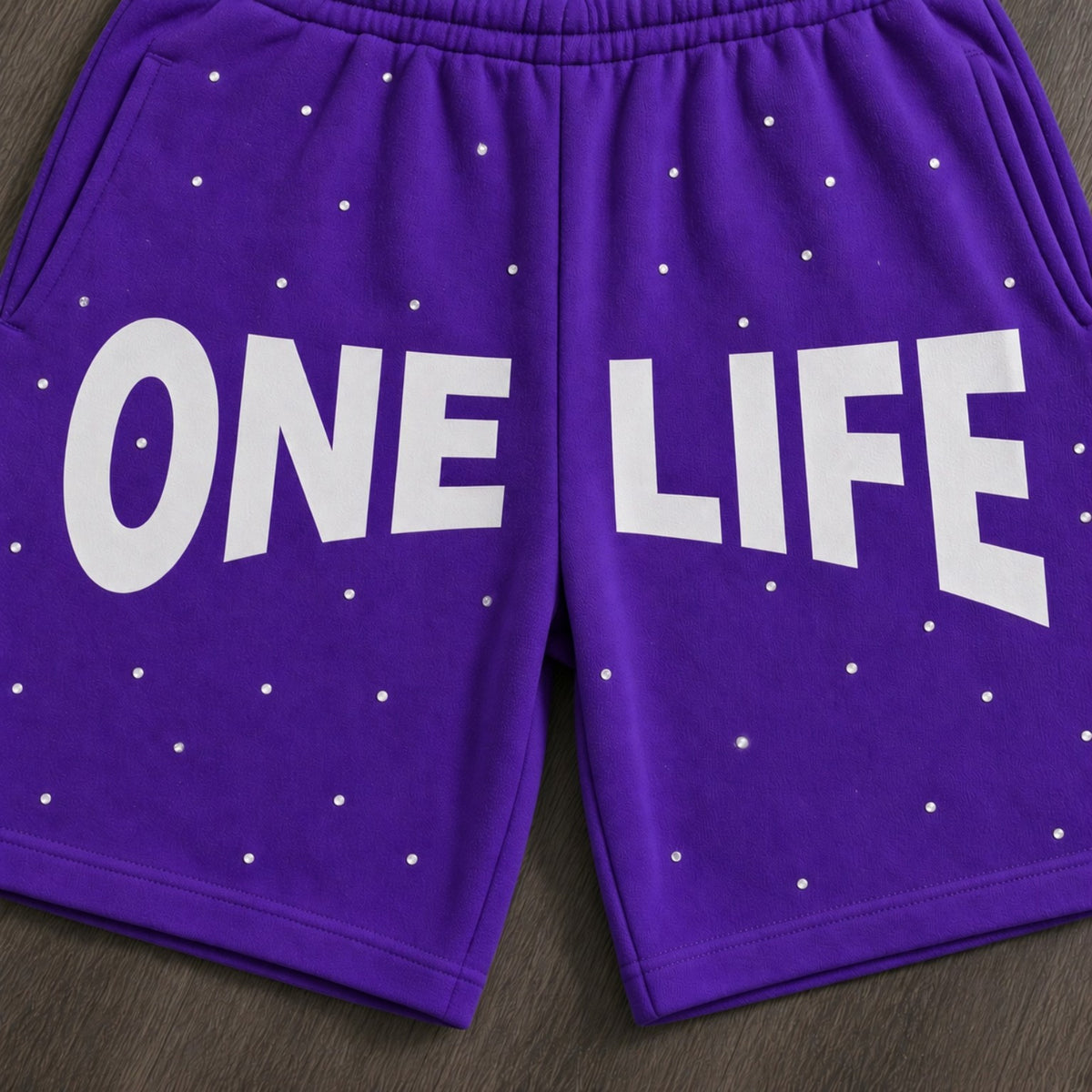 Dream Chaser Shorts by One Life Clothing - front close-up