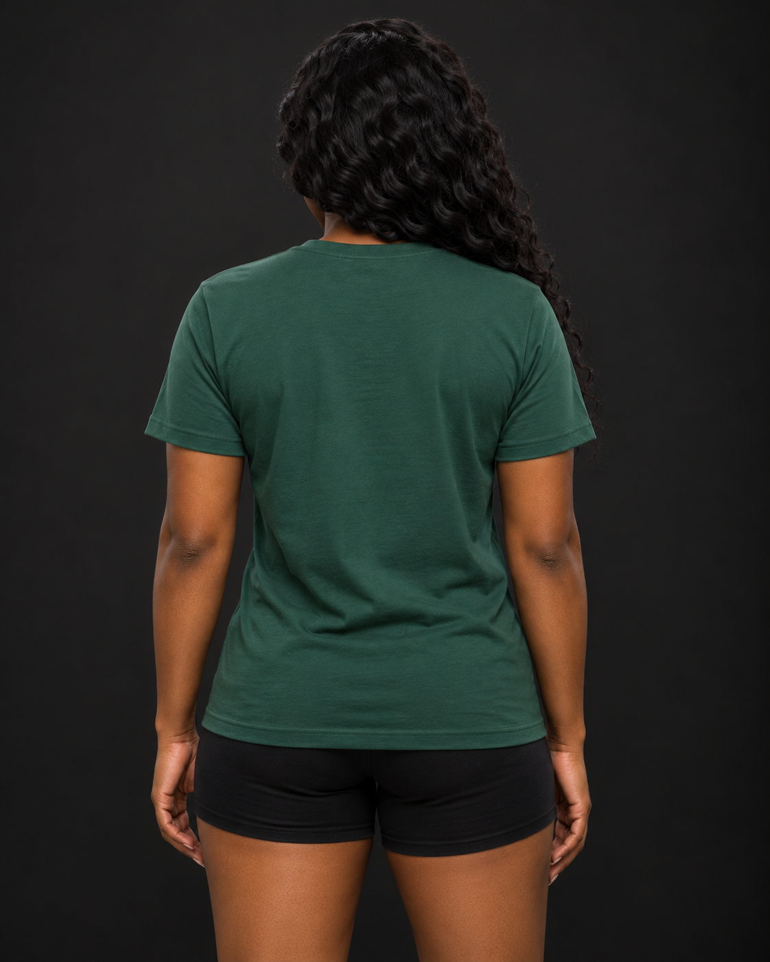 Women's model wearing Dynasty Tee — back view