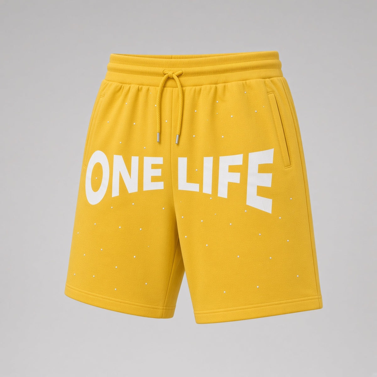 Lemon Pepper Shorts by One Life Clothing - angled view