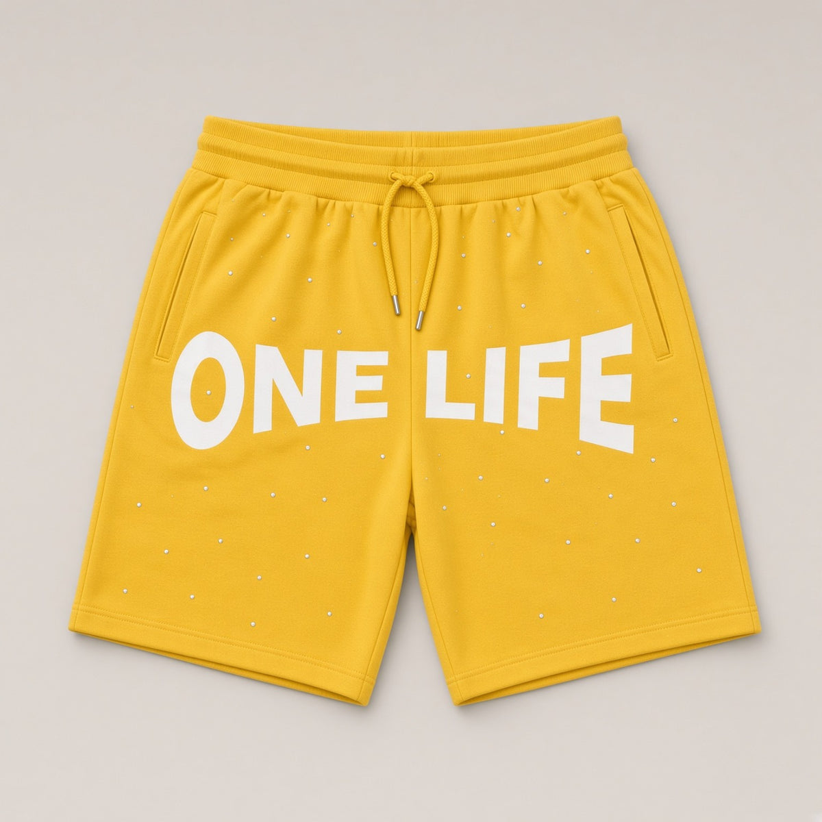 Lemon Pepper Shorts by One Life Clothing - front product view