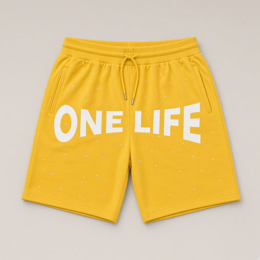 Lemon Pepper Shorts by One Life Clothing - front product view