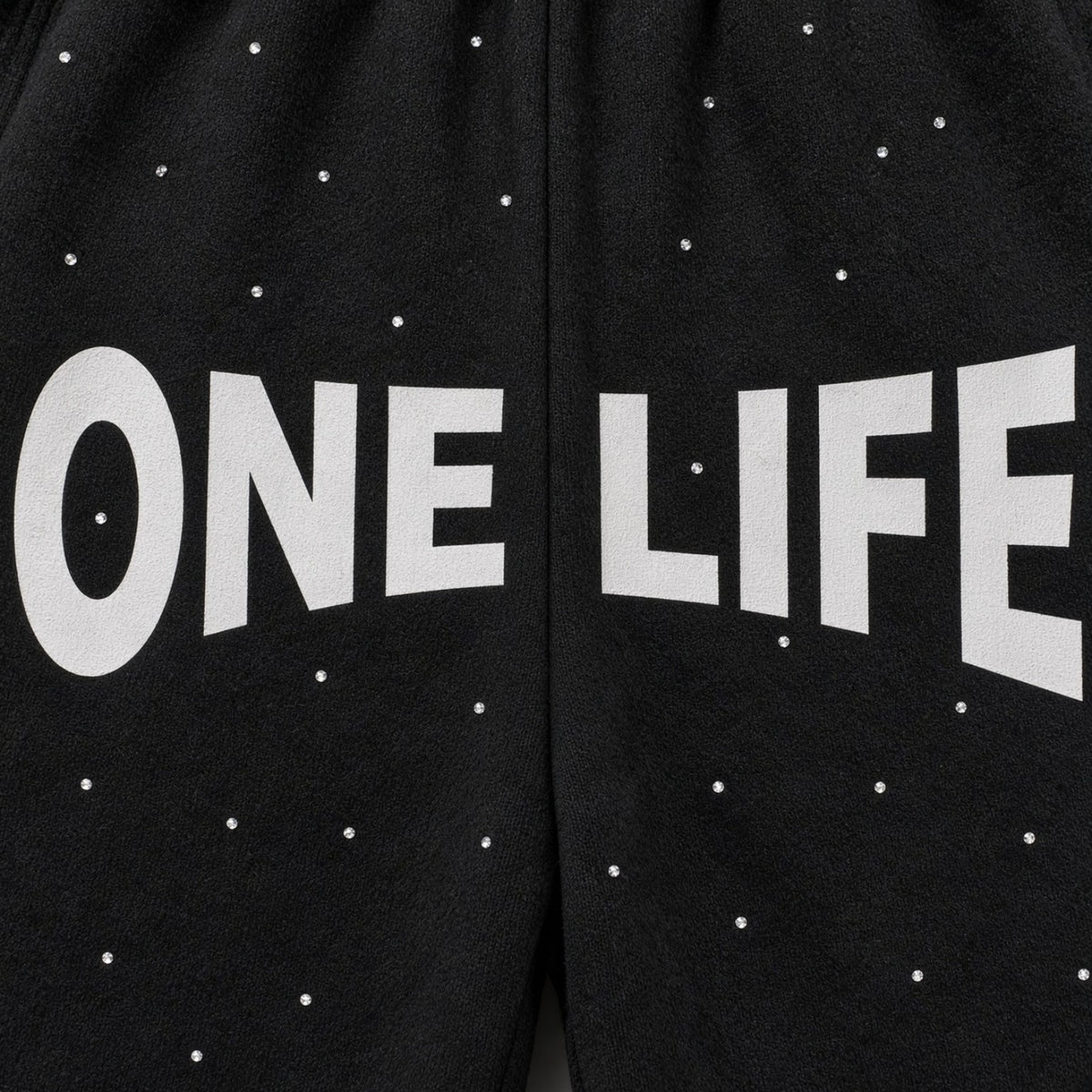 No Sleep Shorts by One Life Clothing - front close-up