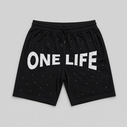No Sleep Shorts by One Life Clothing - front product view