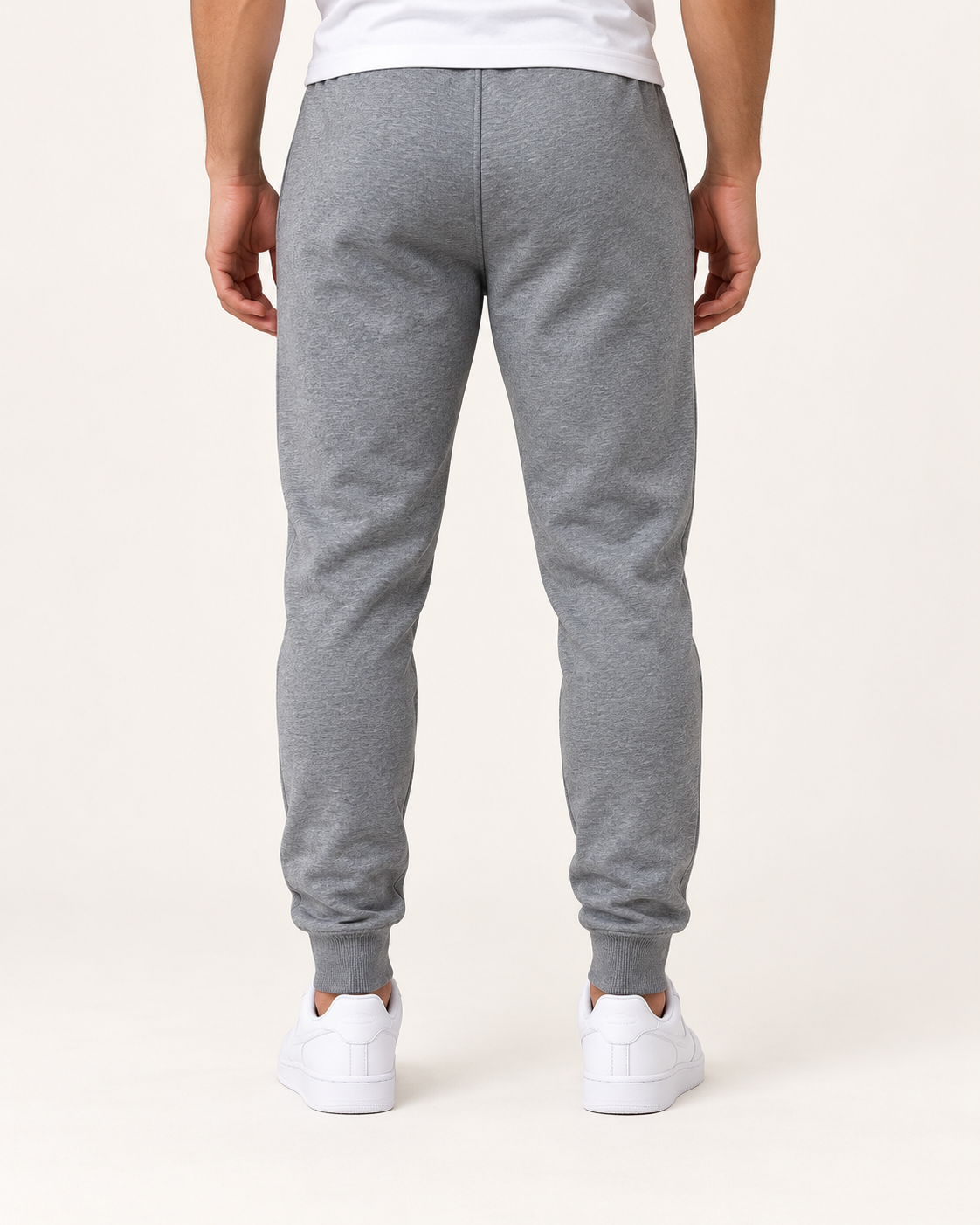The Foundation Joggers — heather gray — rear mockup