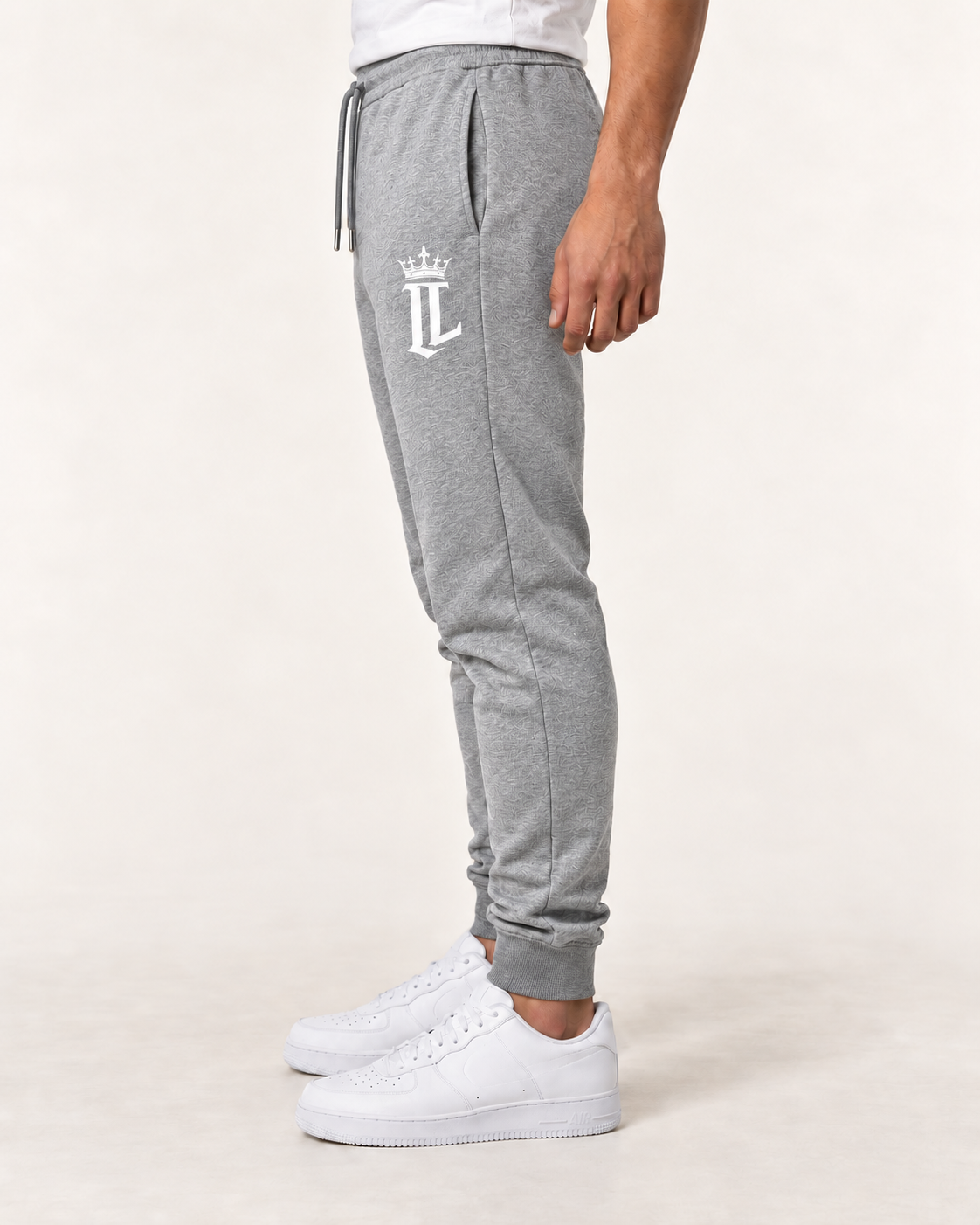 The Foundation Joggers — heather gray — side