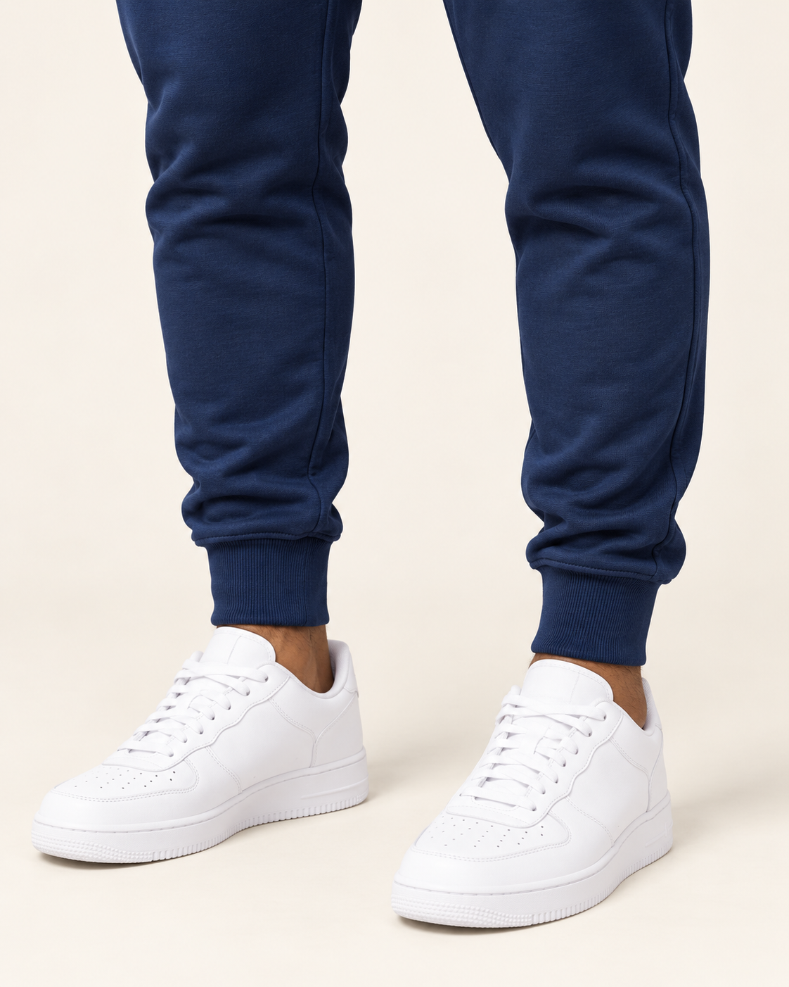 The Ascend Joggers — navy — cuff detail