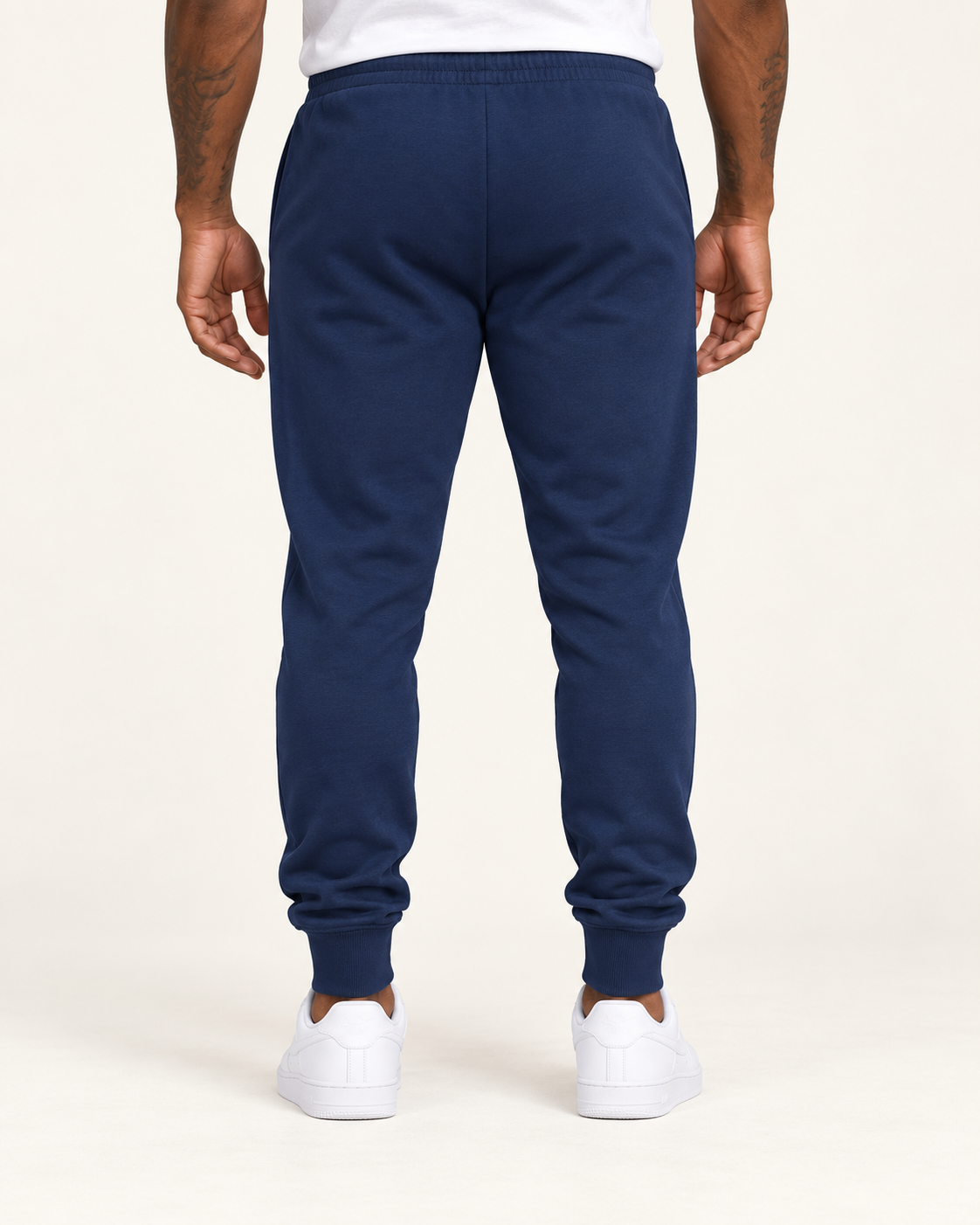 The Ascend Joggers — navy — rear mockup
