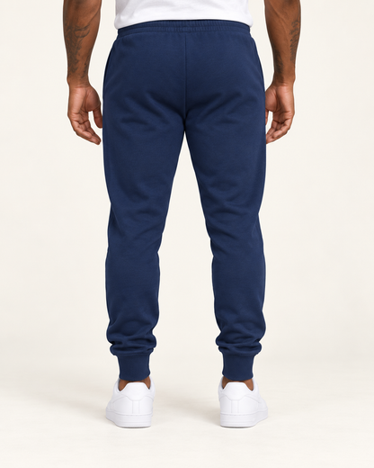 The Ascend Joggers — navy — rear mockup