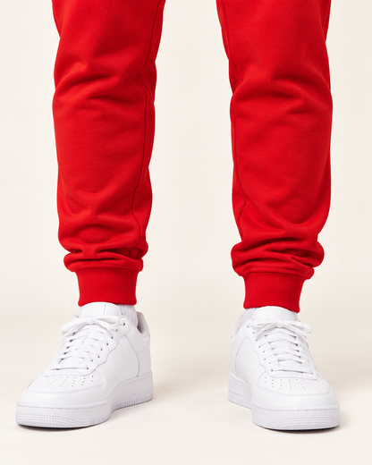 The Resolve Joggers — red — cuff detail