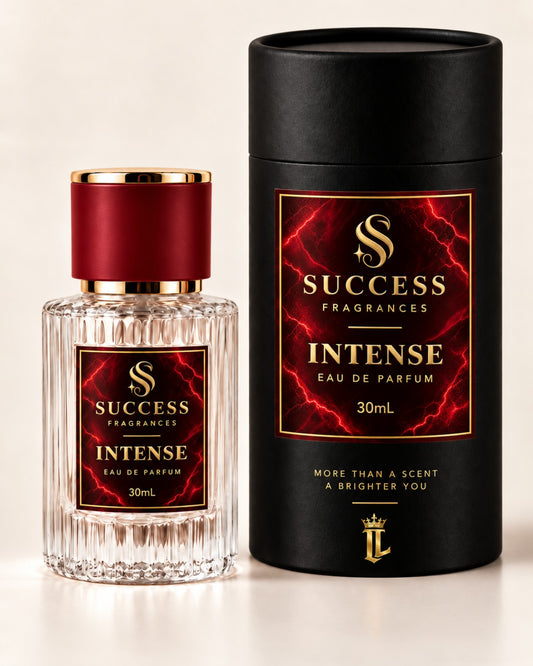 Intense by Success Fragrances — 30ml bottle and presentation box