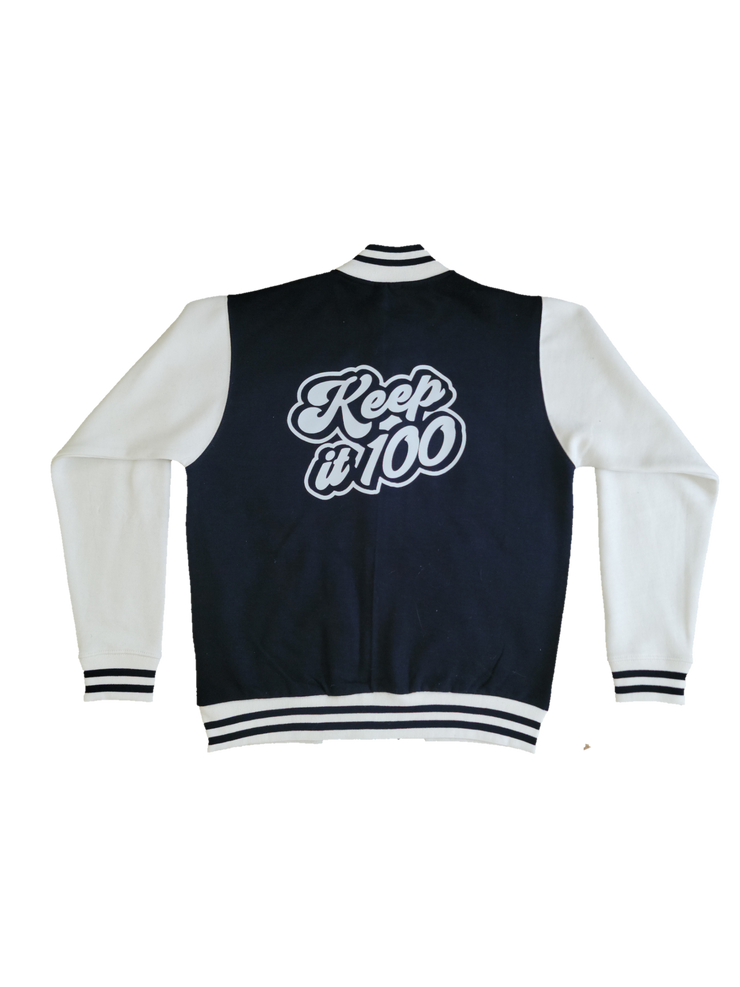 Keep It 100 (varsity jacket)